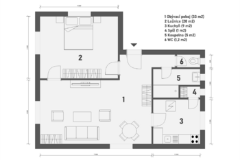 půdorys - Pronájem bytu 2+1 v osobním vlastnictví 69 m², Brandýs nad Labem-Stará Boleslav