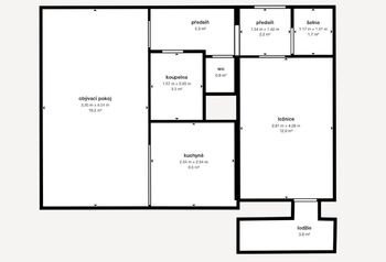 Pronájem bytu 2+kk v osobním vlastnictví 50 m², Neratovice