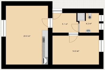 Pronájem bytu 2+kk v osobním vlastnictví 50 m², Liberec