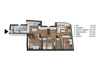 Pronájem bytu 4+kk v osobním vlastnictví 98 m², Ostrava