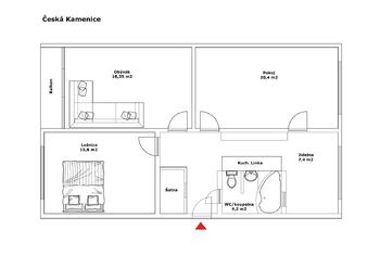 Prodej bytu 3+1 v osobním vlastnictví 77 m², Česká Kamenice