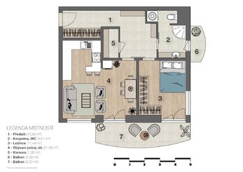 Prodej bytu 2+kk v osobním vlastnictví 64 m², Modletice