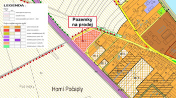 Prodej pozemku 943 m², Horní Počaply