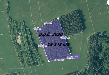 Lesní pozemek - Prodej pozemku 72095 m², Rožmitál na Šumavě