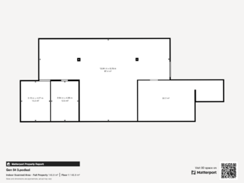 Půdorys - Pronájem kancelářských prostor 146 m², Zlín