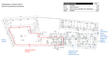 Pronájem obchodních prostor 148 m², Chabařovice