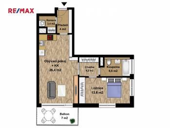 Pronájem bytu 2+kk v osobním vlastnictví 58 m², Horoměřice