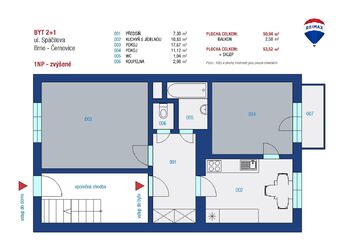 Pronájem bytu 2+1 v osobním vlastnictví 58 m², Brno