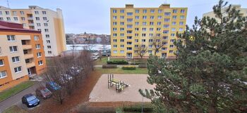 Pohled z lodžie - Pronájem bytu 1+1 v osobním vlastnictví 32 m², Vyškov