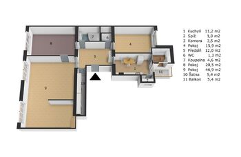 Pronájem bytu 3+1 v osobním vlastnictví 125 m², Praha 6 - Dejvice