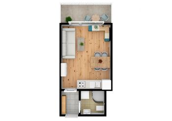 Pronájem bytu 1+kk v osobním vlastnictví 26 m², Brno