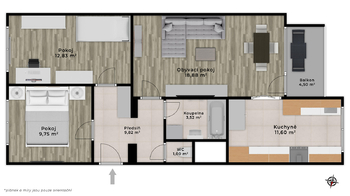 Prodej bytu 3+1 v osobním vlastnictví 72 m², Praha 8 - Kobylisy