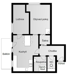 Prodej bytu 2+1 v osobním vlastnictví 49 m², Pohořelice