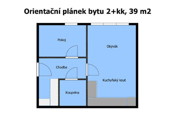 Pronájem bytu 2+kk v družstevním vlastnictví 39 m², České Budějovice