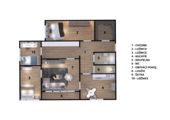 Prodej bytu 4+1 v družstevním vlastnictví 76 m², Ostrava