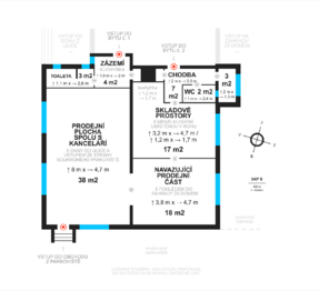 Prodej obchodních prostor 88 m², Litvínov