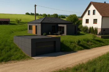 Vizualizace 2  - moderní stavba - Prodej domu 75 m², Štichov