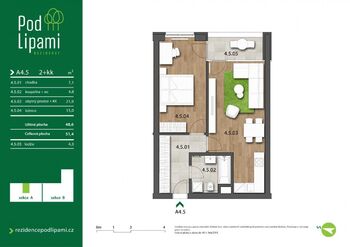 Pronájem bytu 2+kk v osobním vlastnictví 53 m², Pardubice