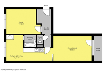 Prodej bytu 2+1 v osobním vlastnictví 60 m², Světlá nad Sázavou