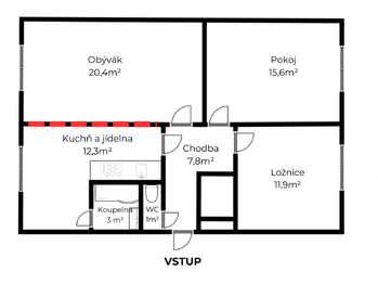 Prodej bytu 3+1 v osobním vlastnictví 72 m², Vsetín