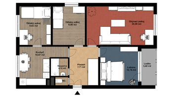 Prodej bytu 4+1 v osobním vlastnictví 75 m², Plzeň