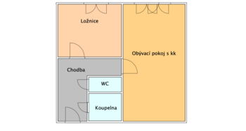 Pronájem bytu 2+kk v osobním vlastnictví 57 m², Brno