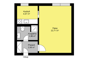 Pronájem bytu 1+kk v družstevním vlastnictví 36 m², Poděbrady