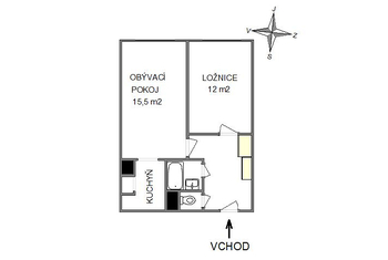 Pronájem bytu 2+1 v osobním vlastnictví 45 m², Praha 4 - Chodov