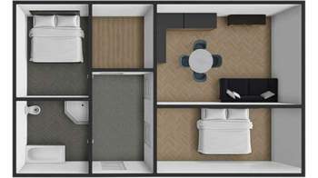 Orientační půdorys bytu - Pronájem bytu 3+kk v osobním vlastnictví 78 m², České Budějovice