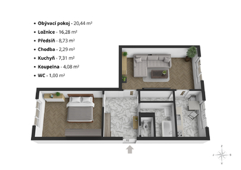 Prodej bytu 2+1 v osobním vlastnictví 68 m², Mariánské Lázně