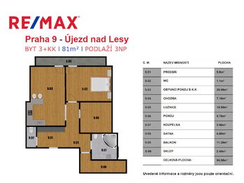 Prodej bytu 3+kk v osobním vlastnictví 95 m², Praha 9 - Újezd nad Lesy