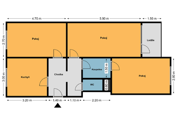 Prodej bytu 3+1 v osobním vlastnictví 4 m², Praha 8 - Kobylisy