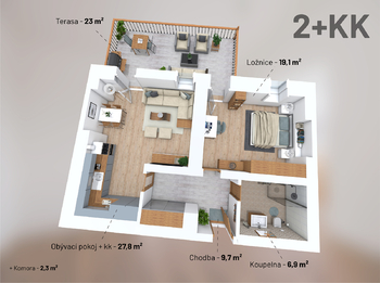 Prodej bytu 2+kk v osobním vlastnictví 95 m², Svoboda nad Úpou