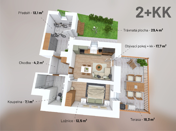 Prodej bytu 2+kk v osobním vlastnictví 59 m², Svoboda nad Úpou