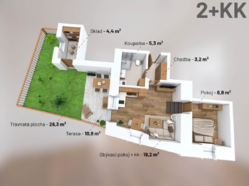 Prodej bytu 2+kk v osobním vlastnictví 83 m², Svoboda nad Úpou