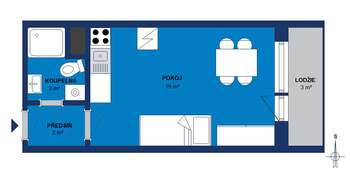 Pronájem bytu 1+kk v osobním vlastnictví 26 m², Brno