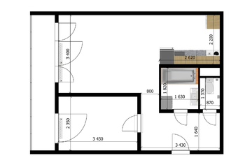 Prodej bytu 2+kk v osobním vlastnictví 39 m², Praha 10 - Záběhlice