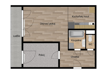 Prodej bytu 2+kk v osobním vlastnictví 39 m², Praha 10 - Záběhlice