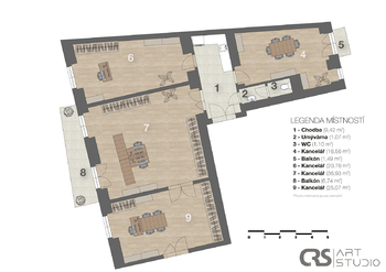 Pronájem kancelářských prostor 120 m², Praha 7 - Bubeneč