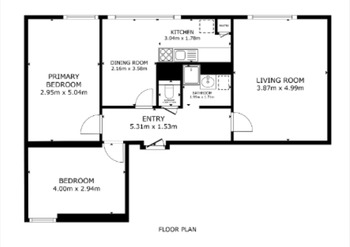 půdorys - Prodej bytu 3+1 v osobním vlastnictví 75 m², Moravská Třebová