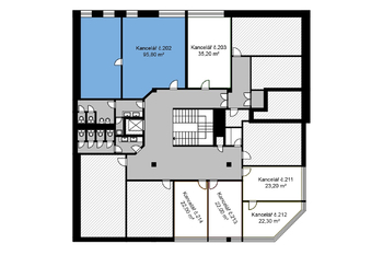 Pronájem kancelářských prostor 96 m², Kolín