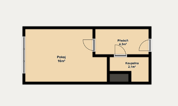 Prodej bytu 1+kk v osobním vlastnictví 24 m², Brno