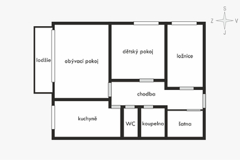 Prodej bytu 3+1 v osobním vlastnictví 68 m², Brno