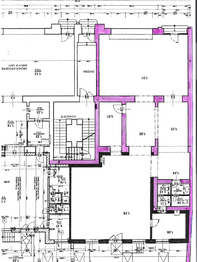 Půdorys dříve - Pronájem kancelářských prostor 218 m², Vsetín