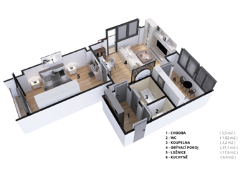 Prodej bytu 2+kk v osobním vlastnictví 55 m², Mladá Boleslav