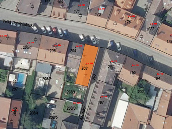 katastrální mapa - Prodej domu 201 m², Litoměřice