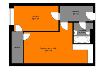 Pronájem bytu 2+kk v osobním vlastnictví 50 m², Kolín