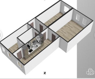 půdorys bytu - Prodej bytu 3+1 v osobním vlastnictví 85 m², Karlovy Vary