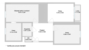 Pronájem bytu 4+kk v osobním vlastnictví 79 m², Brno