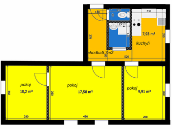 Pronájem bytu 3+kk v osobním vlastnictví 55 m², Nymburk